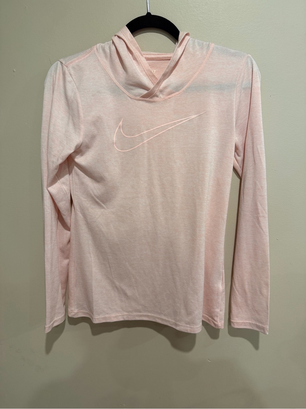 Nike Light Pink Women's Long-Sleeve Hooded Top